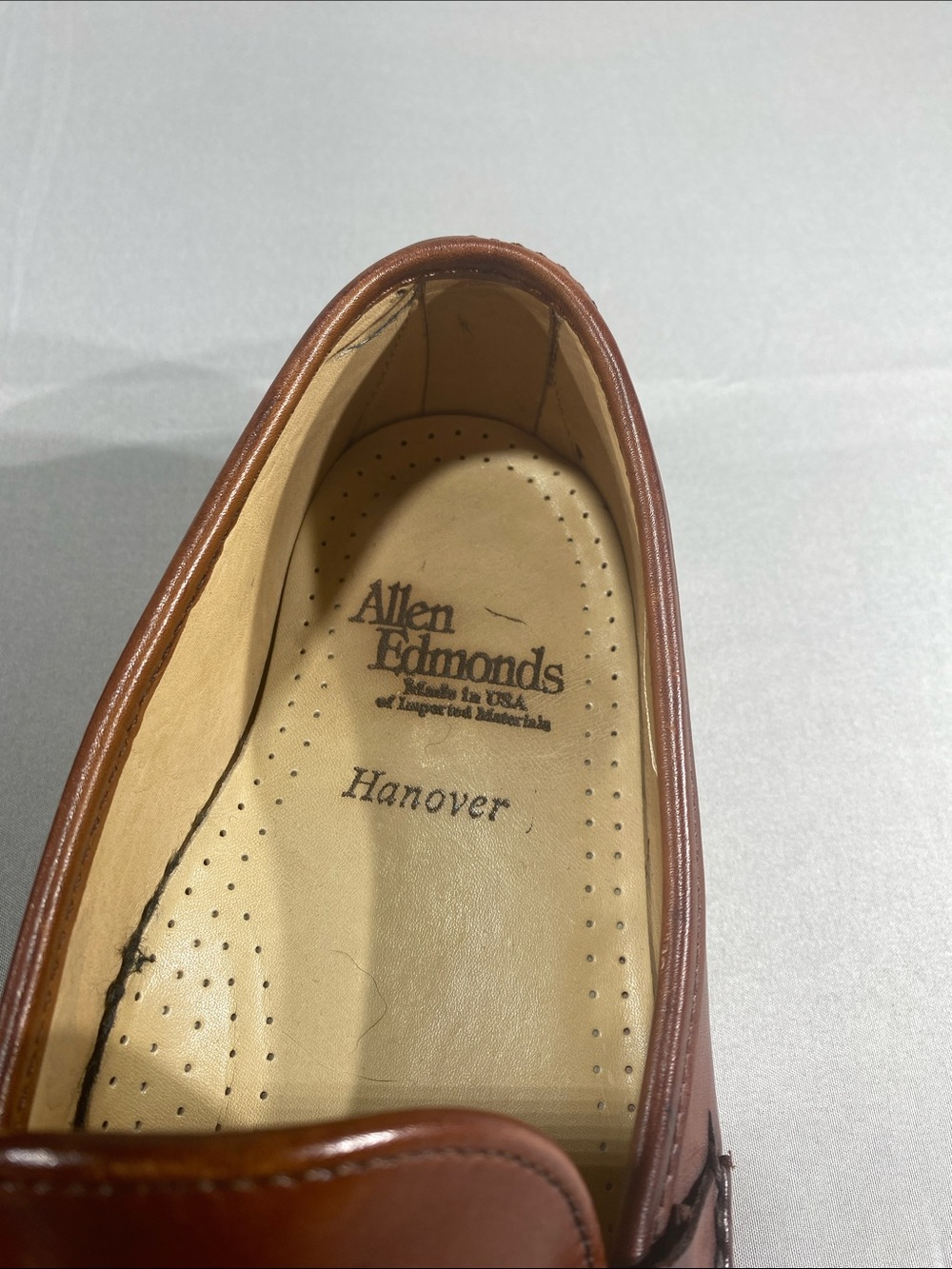 Allen Edmonds Hanover Penny Loafers in Chestnut Brown - Picture 2 of 6